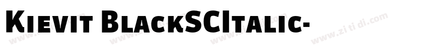 Kievit BlackSCItalic字体转换